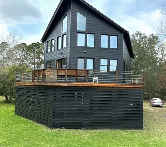 The Charcoal House, exterior painting