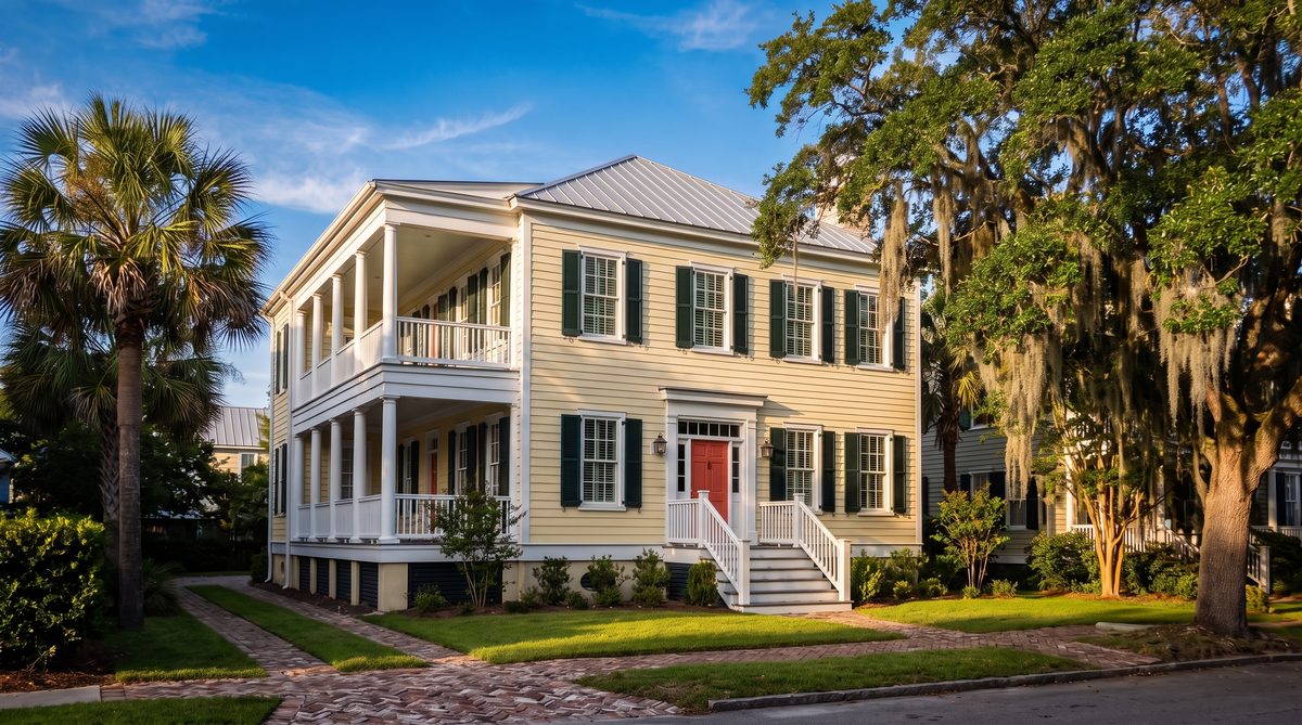The same house rendered in butter yellow